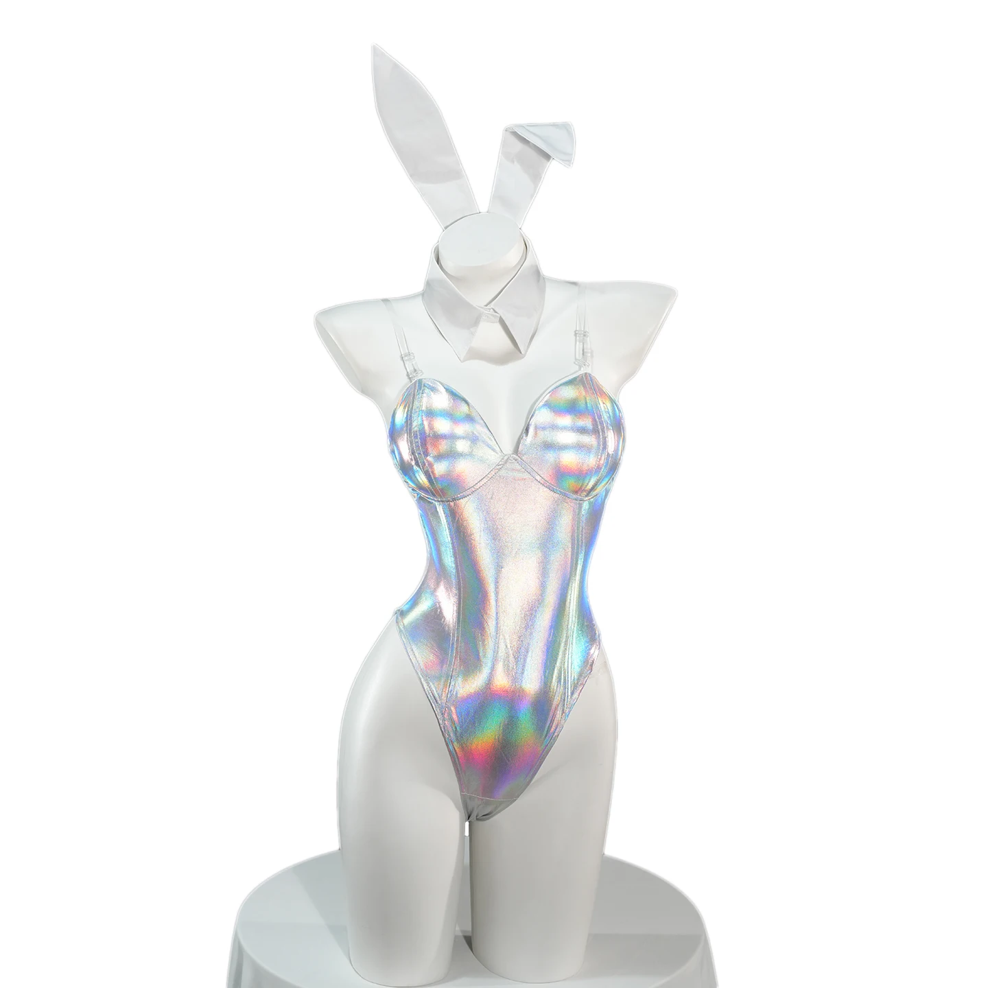 Disfraz de Anime Megumi Kato para chica conejito Kawaii, traje de cuero Sexy para mujer, trajes para la cabeza, ropa para fiesta de Navidad y Halloween