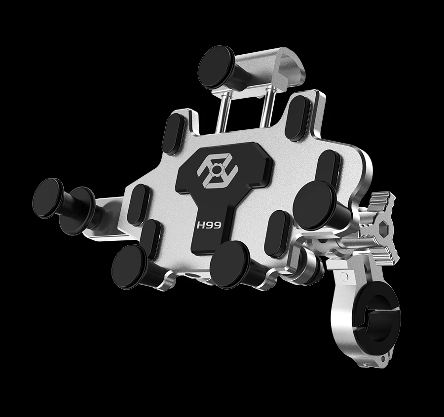 360°+180° Rotating Bike Moto Motorcycle Phone Holder Outdoor Aluminum Alloy Motorcycle Cellphone Holder Vibration Anti Shake
