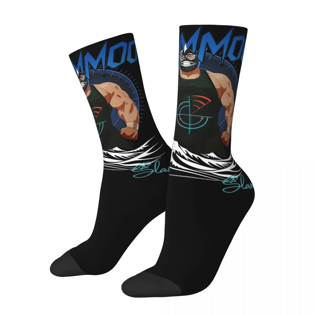 Harajuku Slammoo The Deep Sea Beast Theme Print Socks Merch All Seasons SLAM Pro Wrestling League Cute Long Socks Breathable