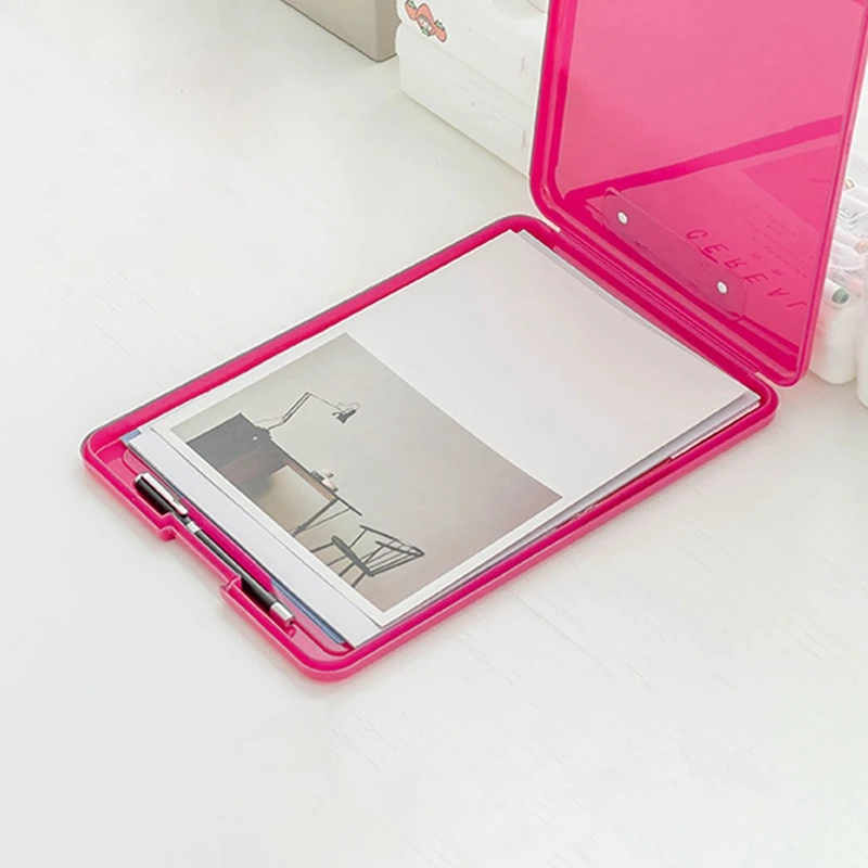 Bolsa de archivo A4, caja de archivo de almacenamiento de papel de prueba, papelería de oficina de plástico multifuncional