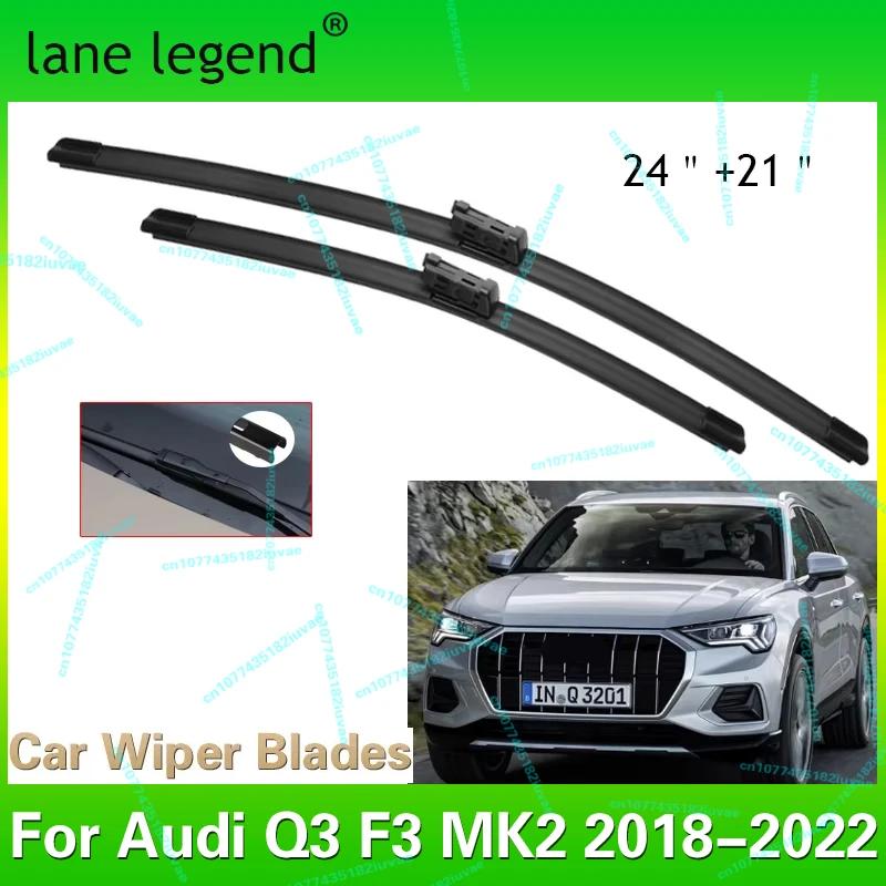 

For Audi Q3 F3 MK2 2018 2019 2020 2021 2022 Rubber Strip Refill Front Rear Wiper Blades Kit Windscreen Cleaning Car Accessories