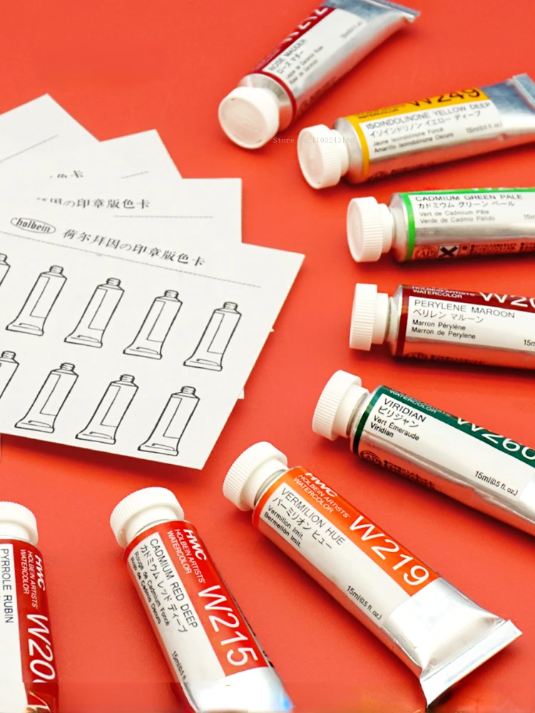 5ml/15ml röhrenförmiges Holbein transparentes Aquarell pigment Klasse ein mineralischer Rohstoff künstler Meister Aquarell kunst liefert