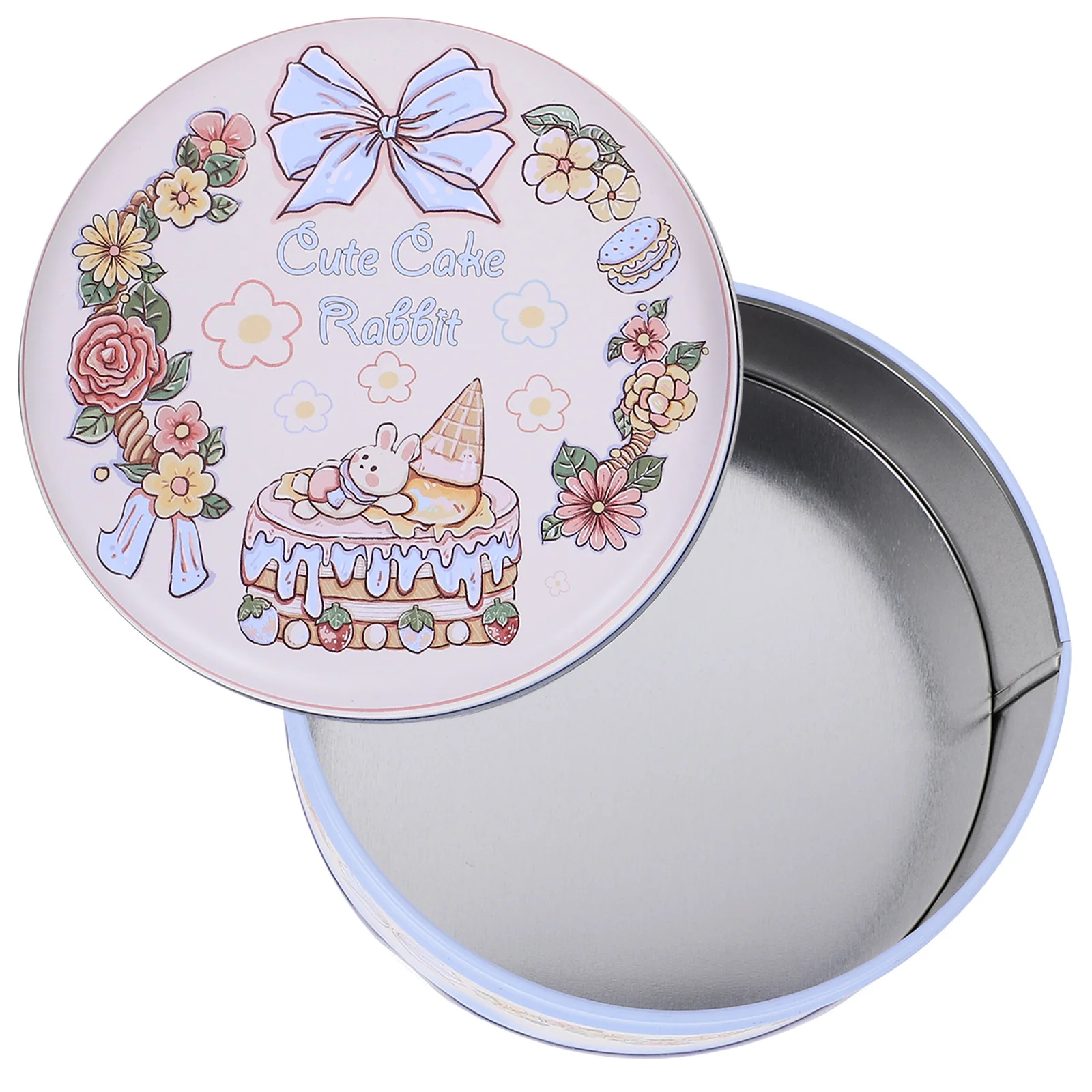 

Sturdy Tinplate Gift Holiday Cookie Storage Round Candy Container For Friends Small Portable Treats Festival Biscuit