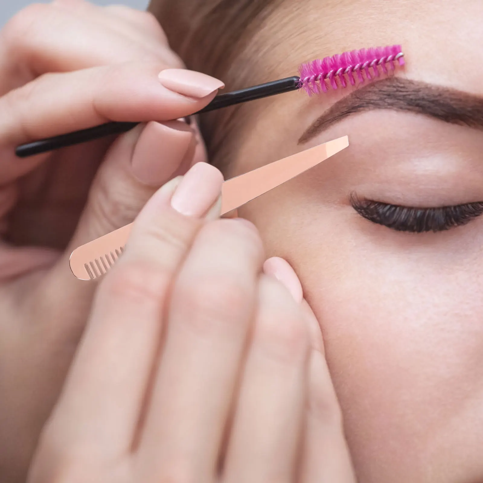 

Eyebrow Tweezers Tools Stainless Steel Lightweight Portable Hair Removal Eyelash Plucking Women Men Daily Life