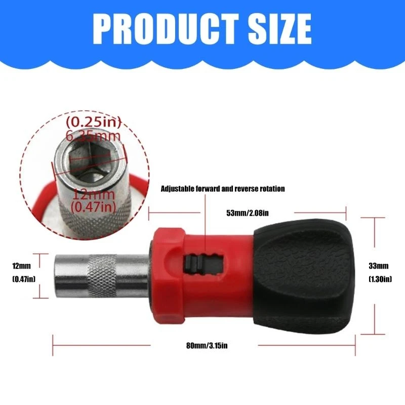 1/4in gniazda sześciokątne śrubokręta