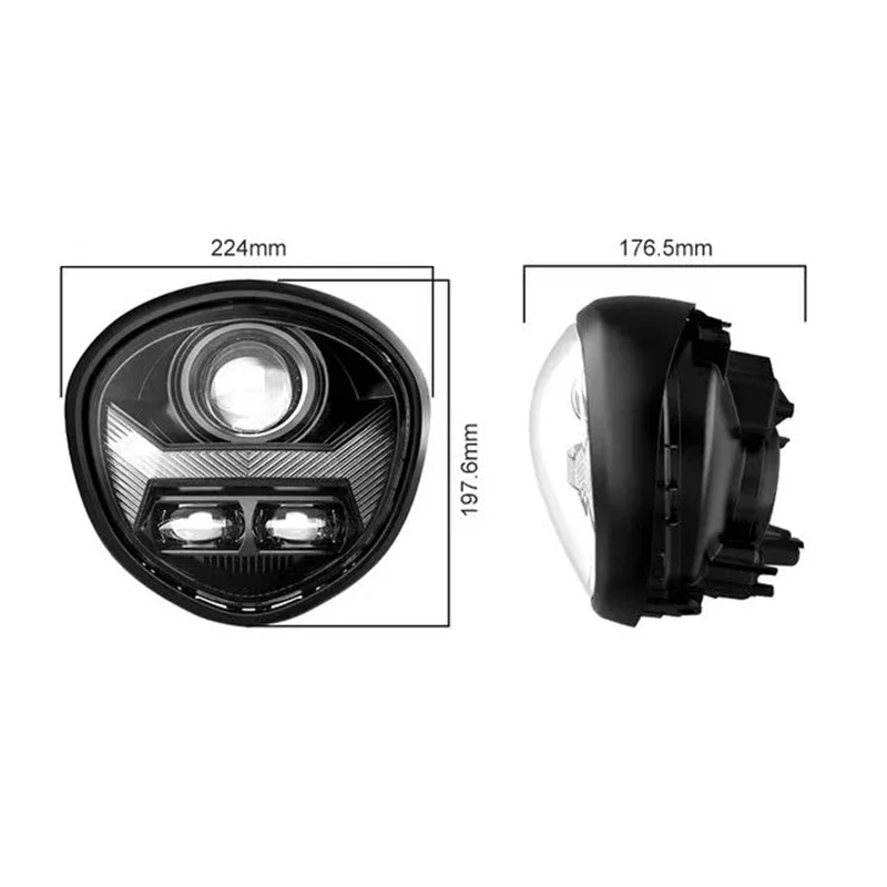 Pop Pop NEW Led Motorcycle Headlight E24 Approved High Low Beam DRL For Yamaha Motors 2010-2017 V Star 1300 XVS 1300