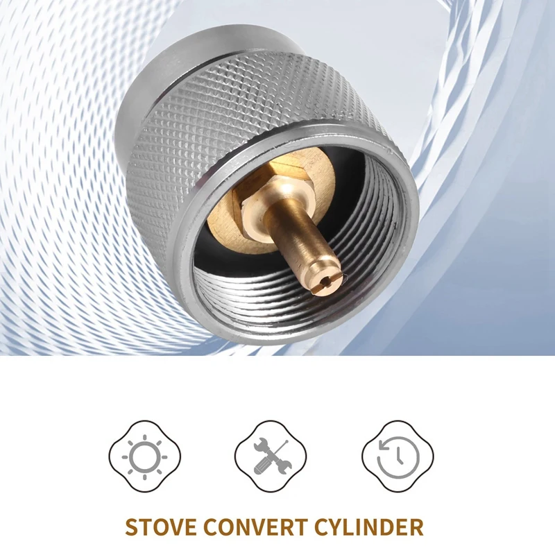 

Adapter 1LB Propane Small Tank Input And A Lindal Valve EN417 Output Outdoor Cylinder LPG Canister Convert-AT35