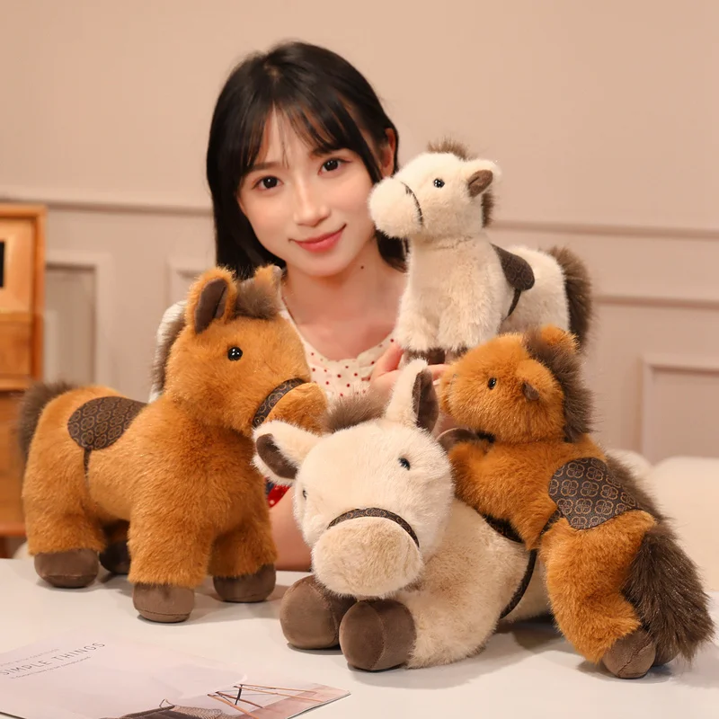 

Simulated Lying Horse Plush Dolls Stuffed Animal Super Realistic Pony Plush Toys Classic Birthday Gift For Children