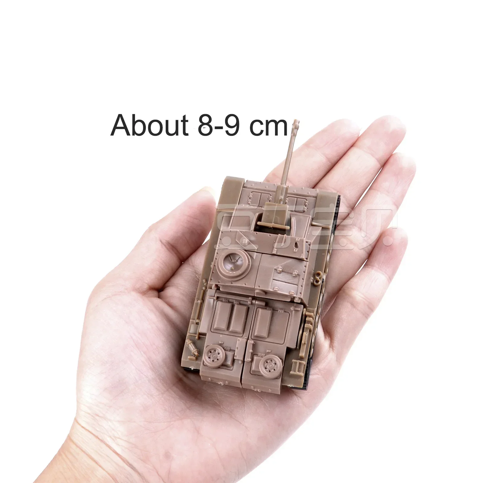 4D Model Assemble WWII Tank Germay Tiger USA M1A2 SU100 Ger-NO4 Tanks Military Buiding Kits 1:100 Plastic Blocks Model Toy