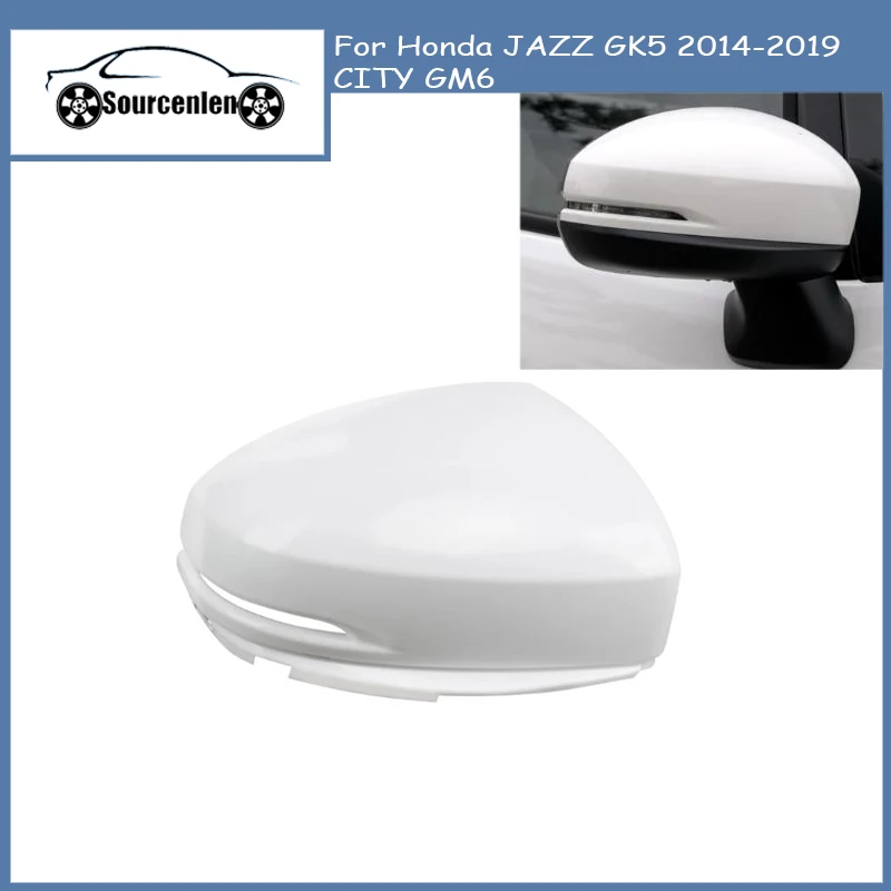 

Car Exterior Rearview Door Mirror Cover For Honda JAZZ GK5 2014-2019 CITY GM6 Side Mirror Housing Shell With Lamp Type