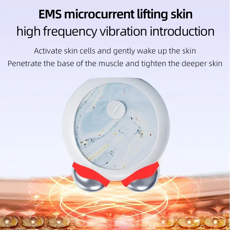 Electric EMS Microcurrent Skin Rejuvenation Beauty Device Facial Introduction Device Cold and Hot Compression Neck Beauty Device