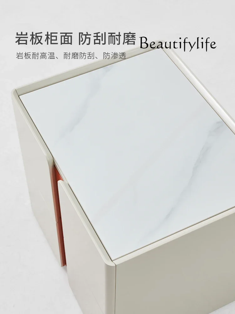 طاولة بجانب السرير إيطالية بسيطة II Kp، تخزين منزلي لغرفة النوم، كابينة طلاء فنية ذات سعة كبيرة لسطح المكتب مطابقة الألوان #3