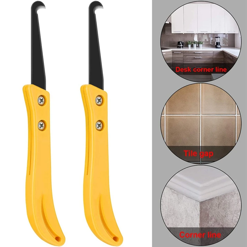 7 PCS Caulking Tool Kit - 4 Metal Ball Tile Caulk Tools And 3 Grout Saw, Tile Joint Tool, Tile Floor Joint Repair Kit