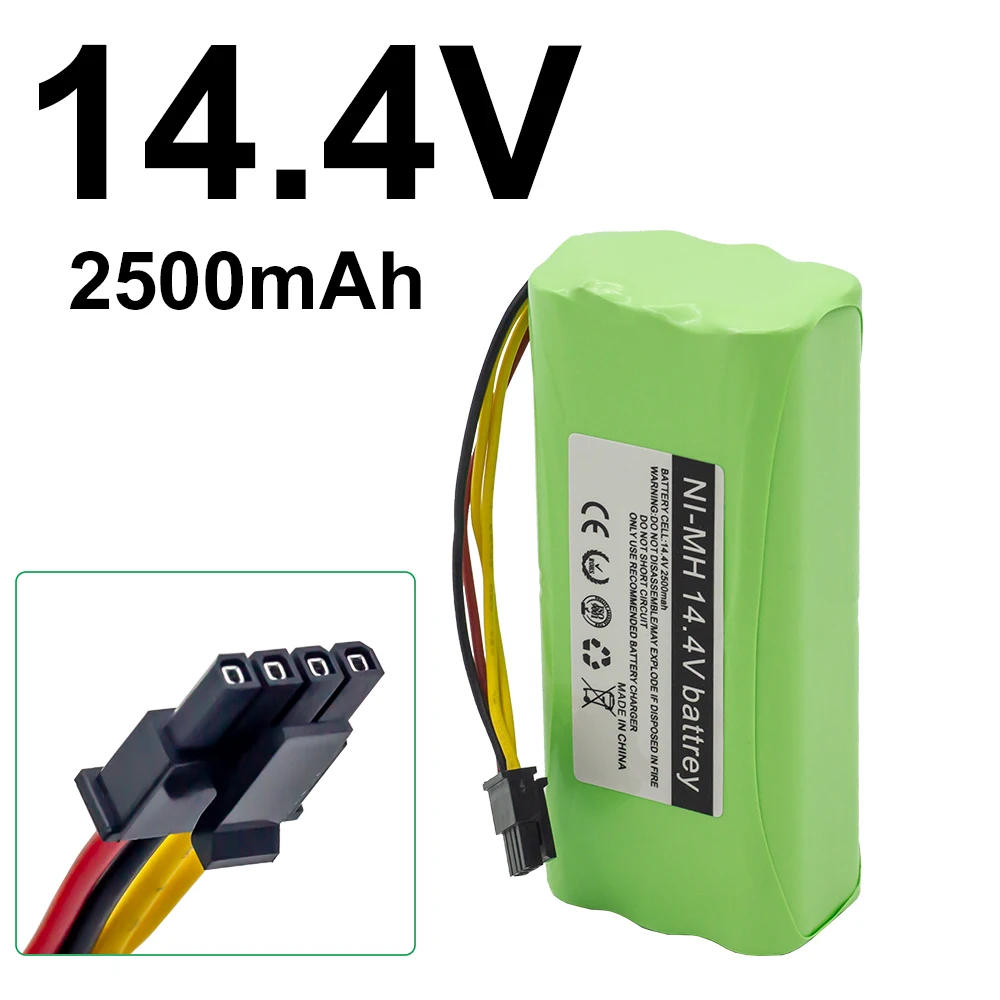 

14.4V 2500mAH NI-MH AA Nickel Hydrogen Rechargeable Battery For X600 ZN605 ZN606 ZN609 Intelligent Sweeping Robot