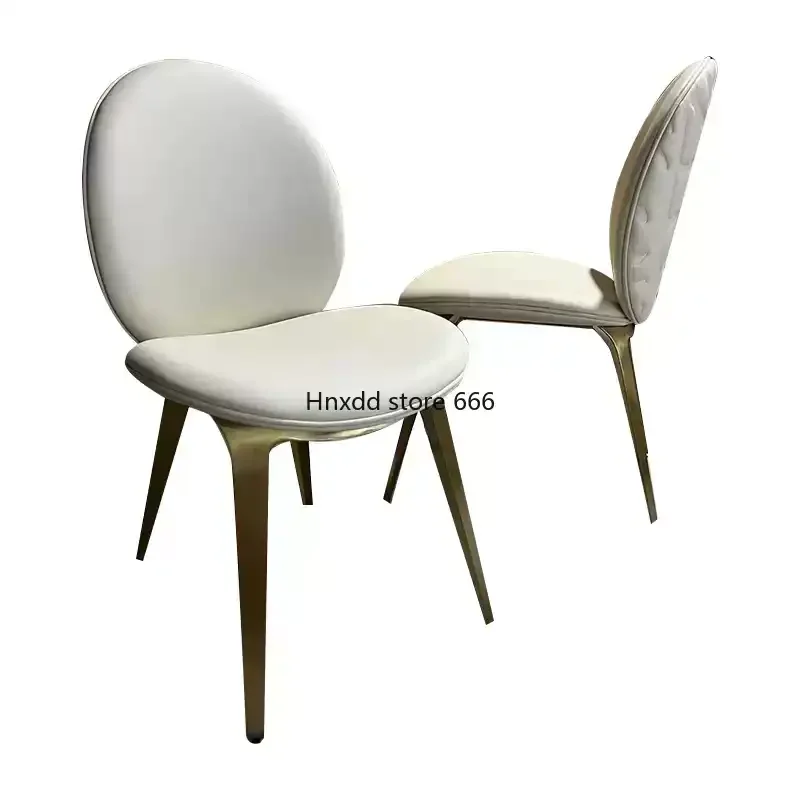 Modern minimalist hotel cafe first layer cowhide Italian minimalist home chair