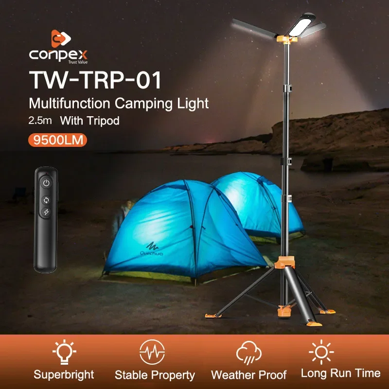 2023 Fashion New Dustproof Waterproof Camping Light High Quality Telescopic Tripod Led Light COB Camping Lamp