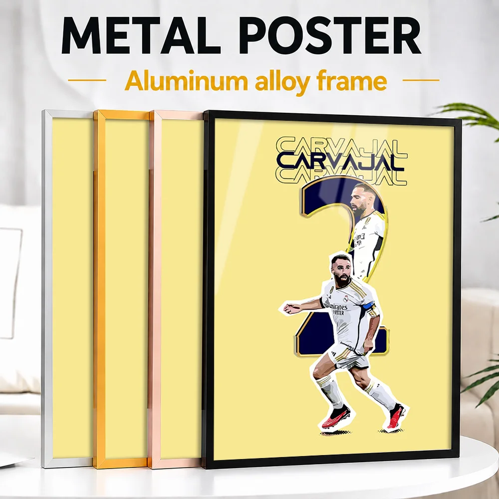Carvajal Football Framed Aluminum Metal Poster Customized Photo Inspirational Hero Style Wall Art For Study Memorable Fan Gift