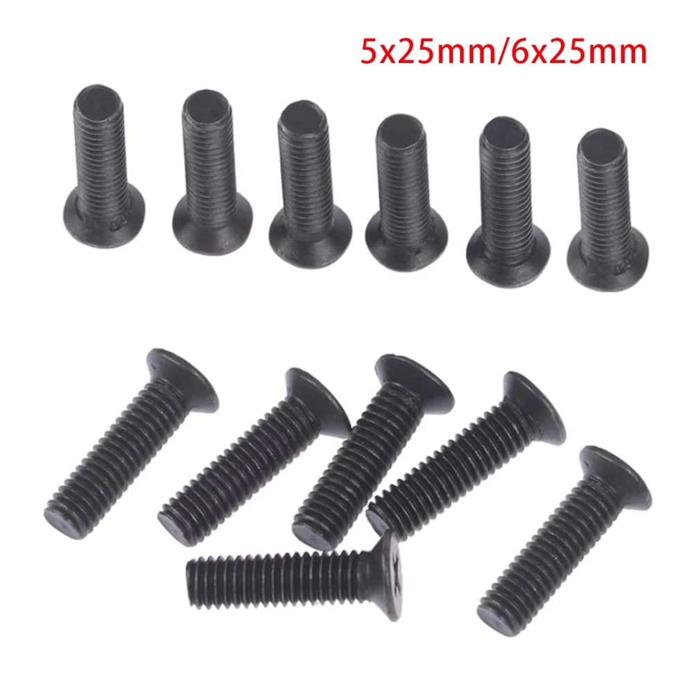 6Pcs Metal Drill Chuck Shank Adapter Fixing Screw Left Hand 5mm*25mm/6mm*25mm 1/2'' UNF 3/8'' UNF Power Tool Accessories