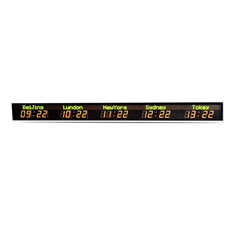 

Manufacturer 5 World Watch Wholesale Modern Intelligent Precise Countdown Remote Control Wall multi zone clock