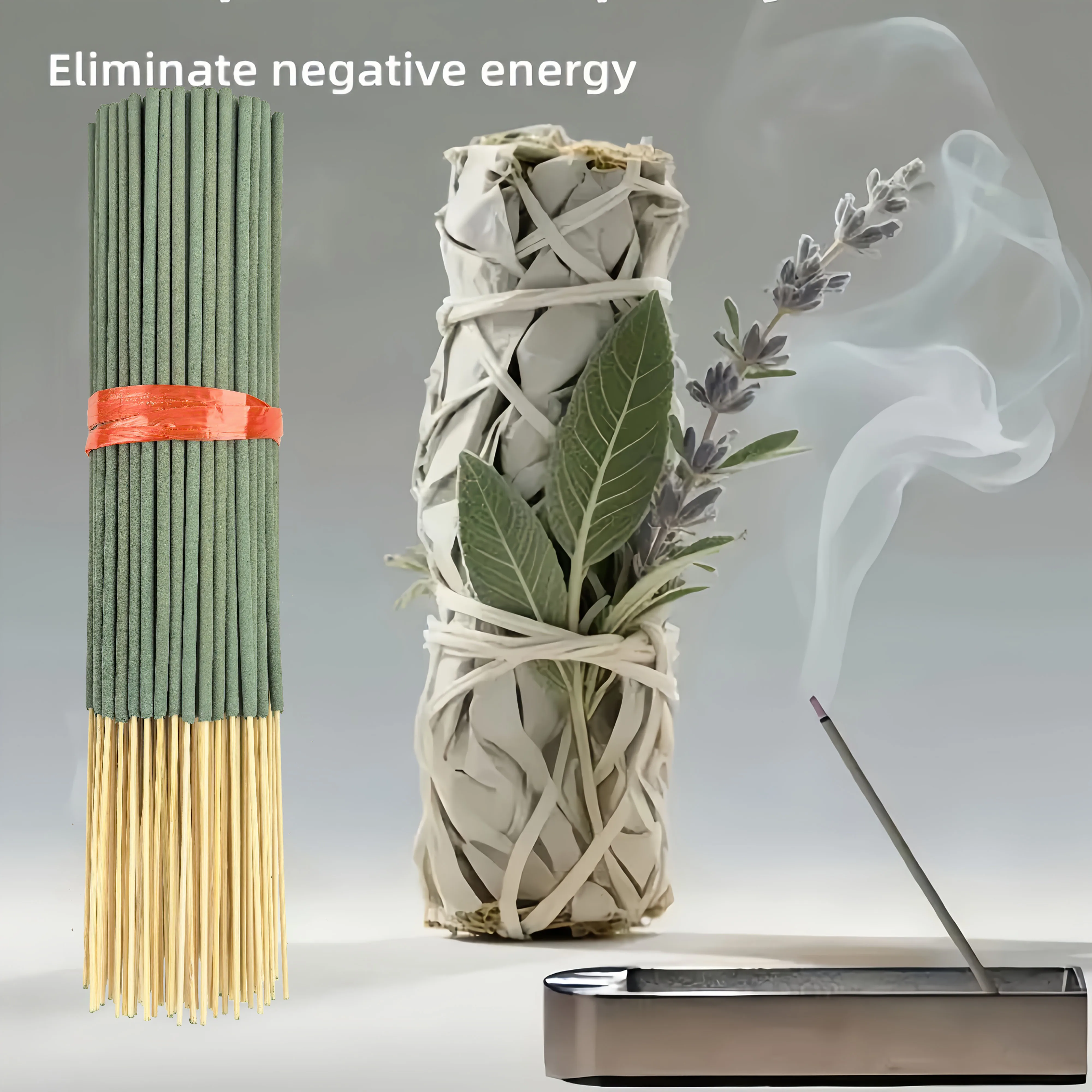 20/50/600/1500 Stück weiße Weihrauchstäbchen aus pflanzlicher Herstellung, 8,66 Zoll, erfrischen die Luft, geeignet für Yoga und Meditation, reinigen den Geist und beseitigen negative Energie – Detail 1