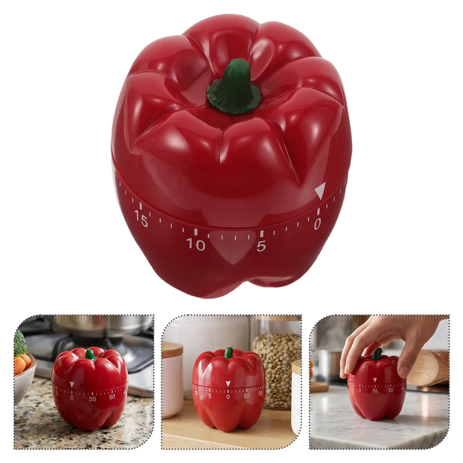 Vegetable Shape Mechanical Kitchen Timer 60 Minute Manual Countdown Clock Cooking Baking Classroom Home Kitchen Countdown