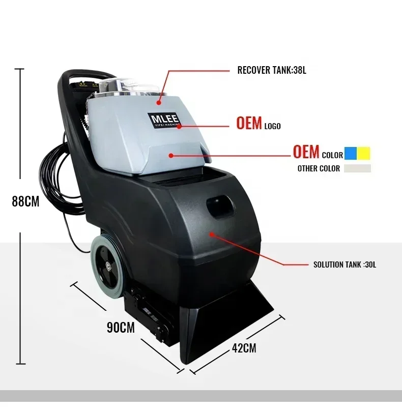 Hot sales MLEE300 Hotel Rug Cleaning Machines Cable Type 38 liter Wet And Dry Carpet Scrubbing Machine