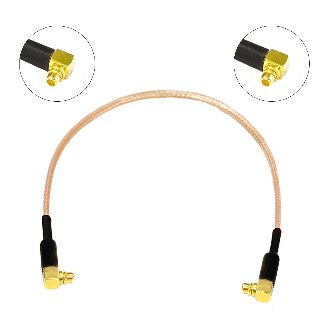 1PC Modem Extension Cable MMCX Male Right Angle to MMCX Plug RA 90-degree Pigtail Adapter RG316 15cm 6