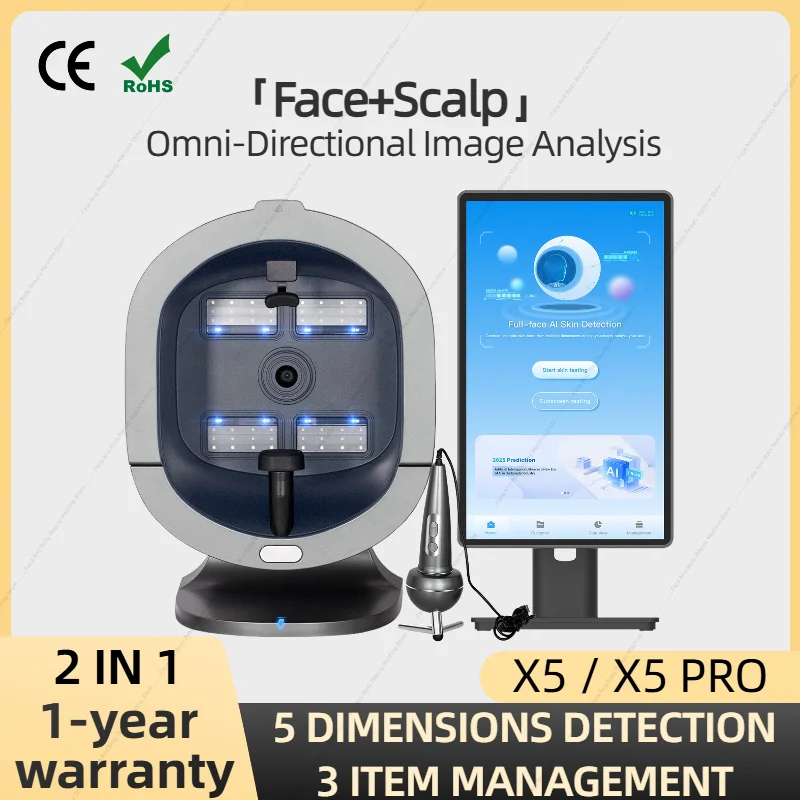 

Latest X5 Omni-Directional Image Analysis Of Scalp And Face Detector Hair Thickness Density Deep Oil-sensitive Red Areas Of Skin
