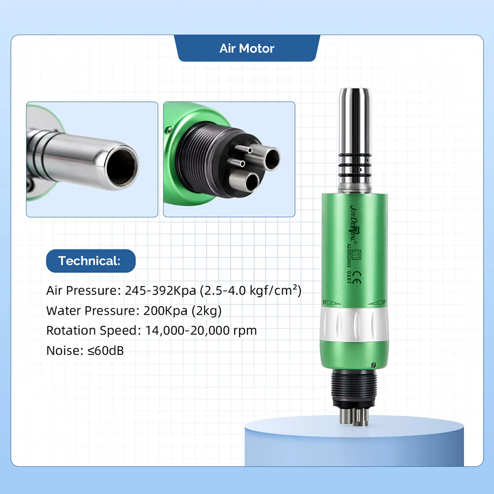 DENTAL Wewnętrzna rękojeść wodna o niskiej prędkości Kątnica/rękojeść prosta 4 otwory Silnik pneumatyczny Prędkość obrotu 14 000-20 000 obr./min