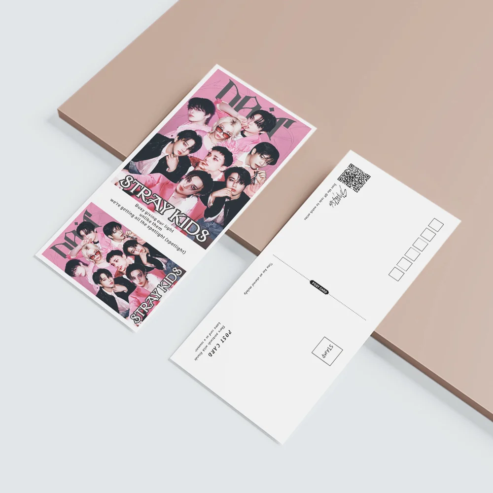 420PCS new Stray Kids KPOP album DO IT Lee Yong Bok Hwang Hyun Jin message blessing card with sound sharing postcard gift card