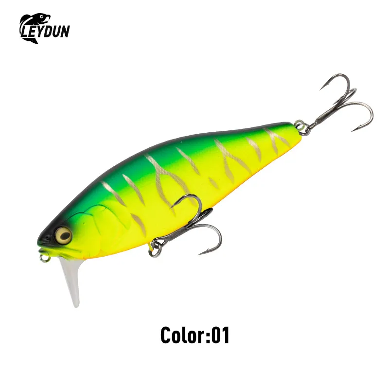 LEYDUN Hot JACK Minnow Angelköder 107,7 mm 30 g Schwimmende, hochwertige Hartköder mit Geräuschsystem Wobbler für Barsch und Hecht