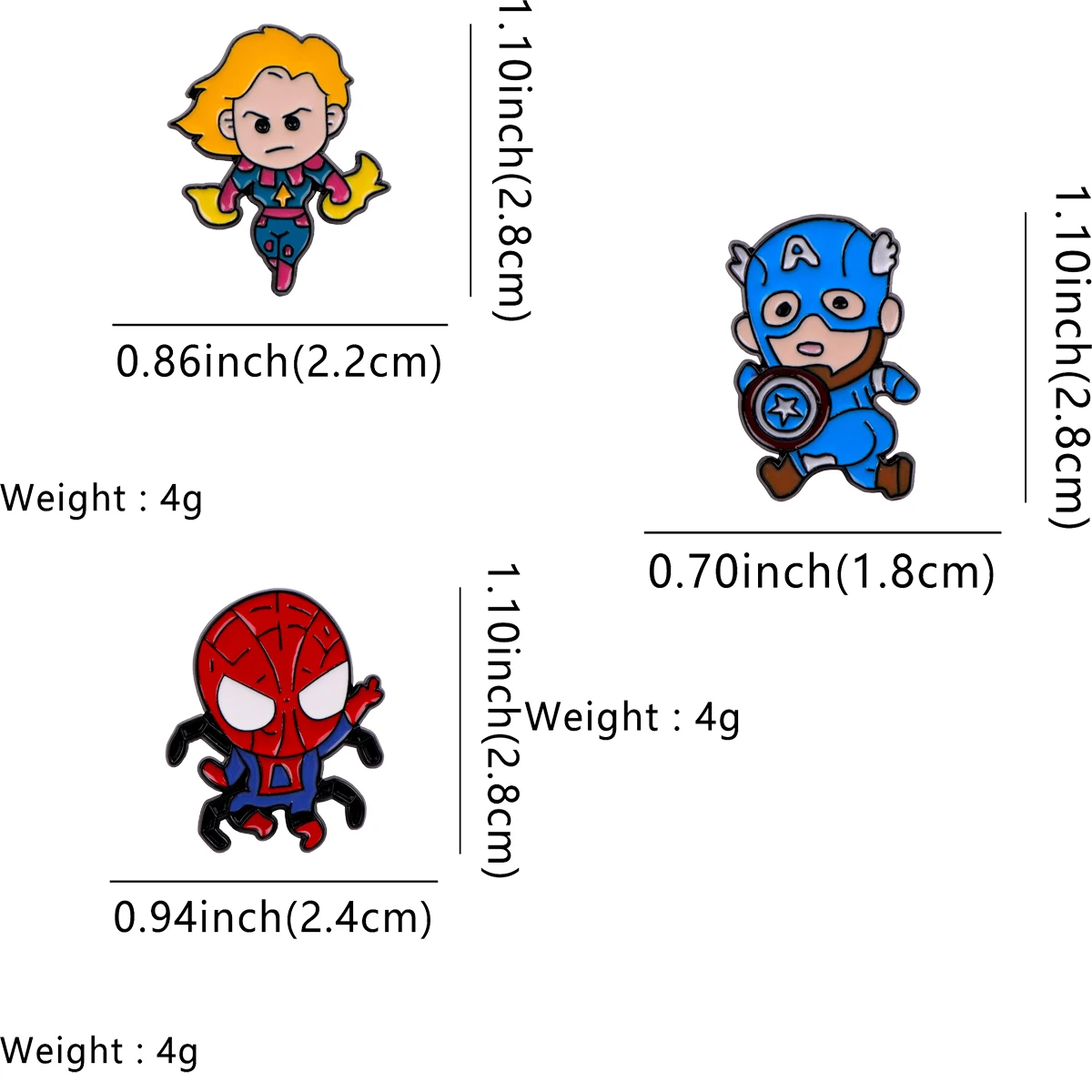 Superpowers Movie Spilla smaltata Spilla per cartoni animati Vestiti Zaino Distintivi da bavero Accessori cosplay di moda per regali di compleanno di amici