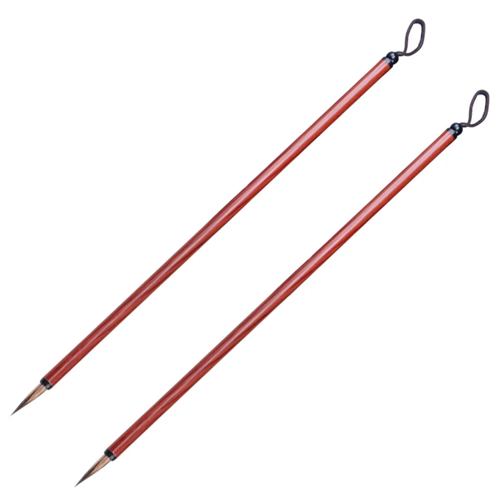 

2Pcs Professional Calligraphy Brush Sturdy Chinese Brush for Writing Painting Drawing Sumi Art Calligraphy Pen