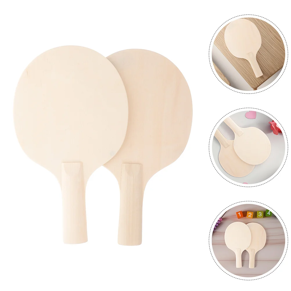 

6 Pcs Diy Table Tennis Rackets Craft Paddle Blank Wooden Sport Game Crafts Paddles Blanks