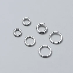 10pcs/lot 100% 925 Sterling Silver Jump Rings 4mm 5mm 6mm Handmade Round Ring Connector Charms DIY Fine Jewelry Making Findings
