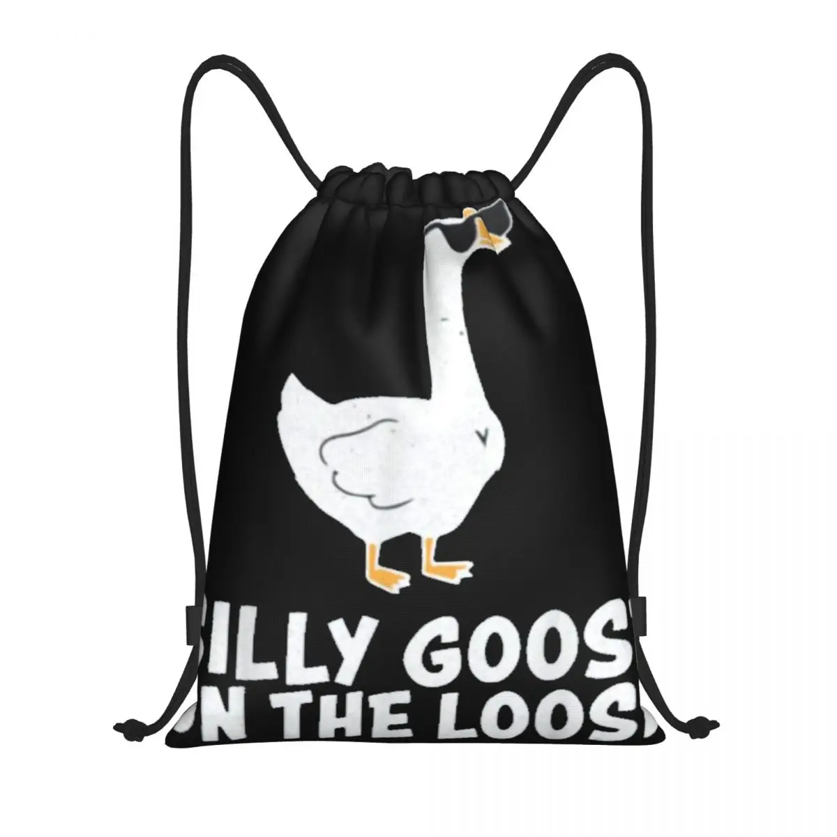 New Silly Goose On The Loose borse portatili con coulisse borse portaoggetti per zaino sport all'aria aperta viaggiare in palestra Yoga