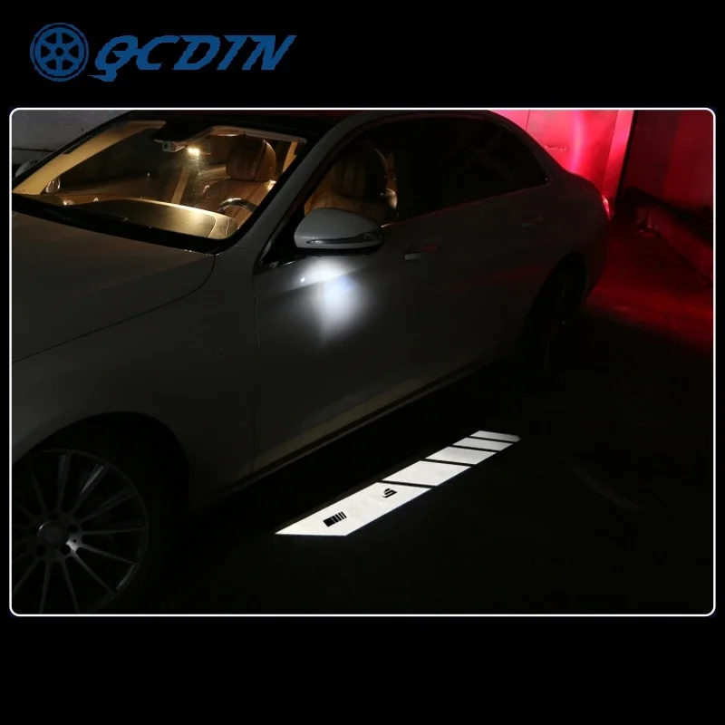 QCDIN for Mercedes Benz LED Car Side Mirror Puddle Logo Light Rearview Mirror Projector Lamp for Mercedes Multi-series Models