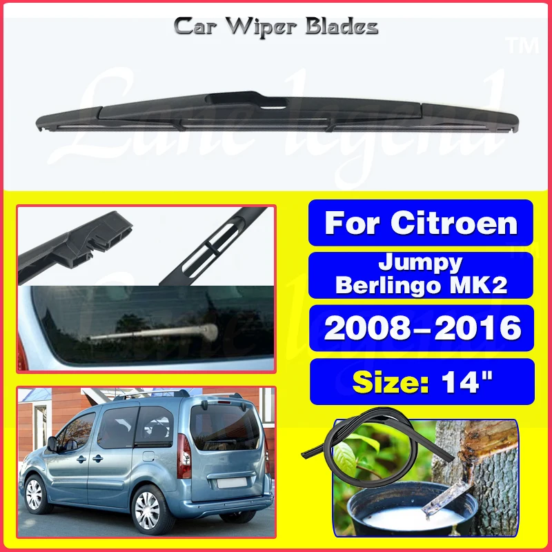 

Car Wiper For Citroen Jumpy Berlingo MK2 2008-2016 2015 2014 2013 Rear Windshield Windscreen Wiper Blade Car Accessories 14"