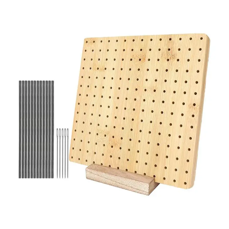 

Crochet Blocking Board 8 Bamboo Wooden Knitting Crochet Board For Granny Squares Full Kit With 8pcs Stainless Steel Rod Pins