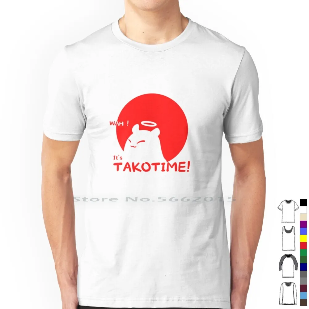 Takotime / Takodachi T Shirt 100% Cotton Takodachi Takotime Wah Ninomae Inanis Ina Hololive Mori Calliope Takanashi Kiara