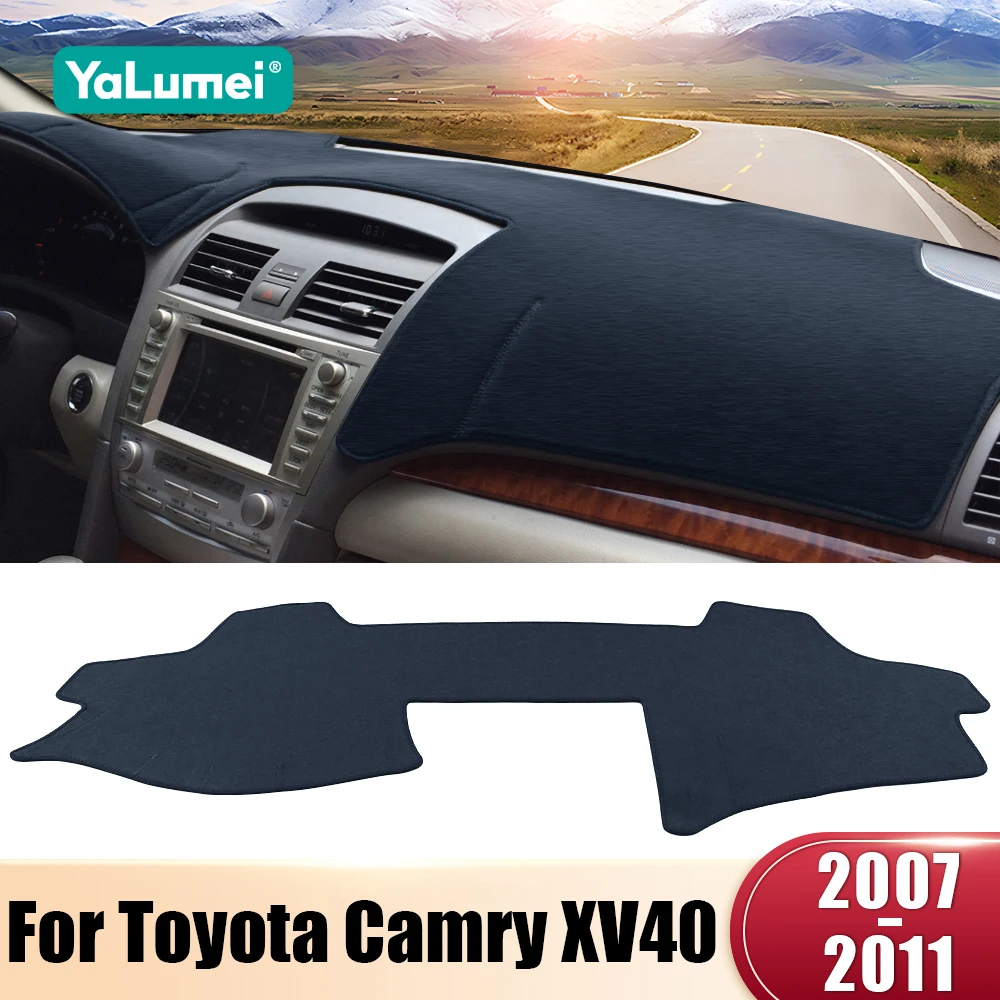 لتويوتا كامري XV40 2007 2008 2009 2010 2011 كامري 40 غطاء لوحة سيارة داش الشمس الظل حصيرة عدم الانزلاق وسادة المضادة للأشعة فوق البنفسجية السجاد #1