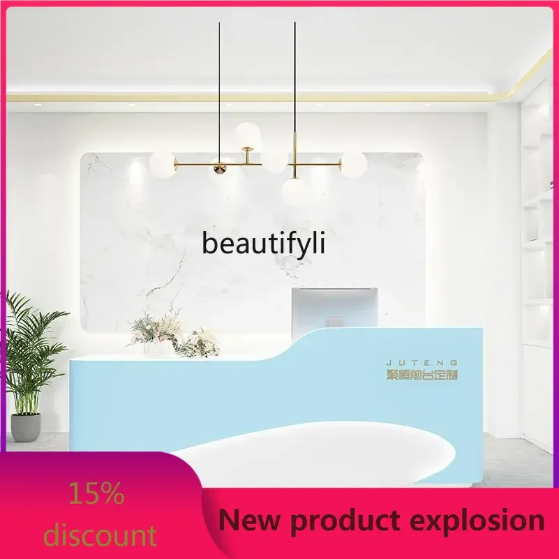 

zzGBeauty Salon Bar Cashier Clothing Store Yoga Studio Front Desk Reception Counter Dental Clinic Guide Desk Set