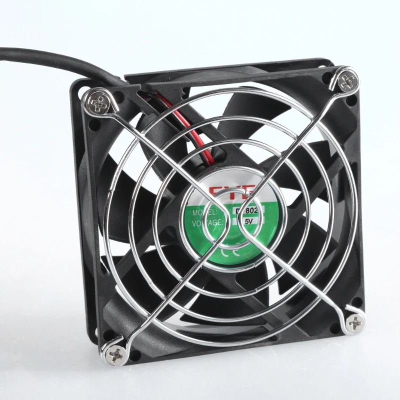 Adjustable Thermostat USB Cooling Fan for AV Cabinets 80mm, Enhances Air Circulation In Enclosed Spaces