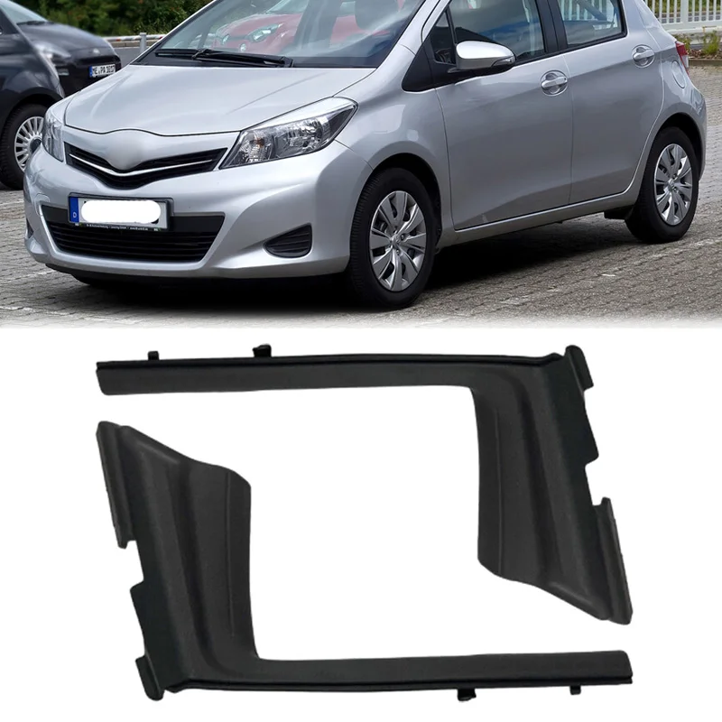 1Pair Car Front Side Cowl Grille Outer Extension Trim Windshield Wiper Side Trim Cover Accessorie Fit Toyota For Yaris 2012-2015