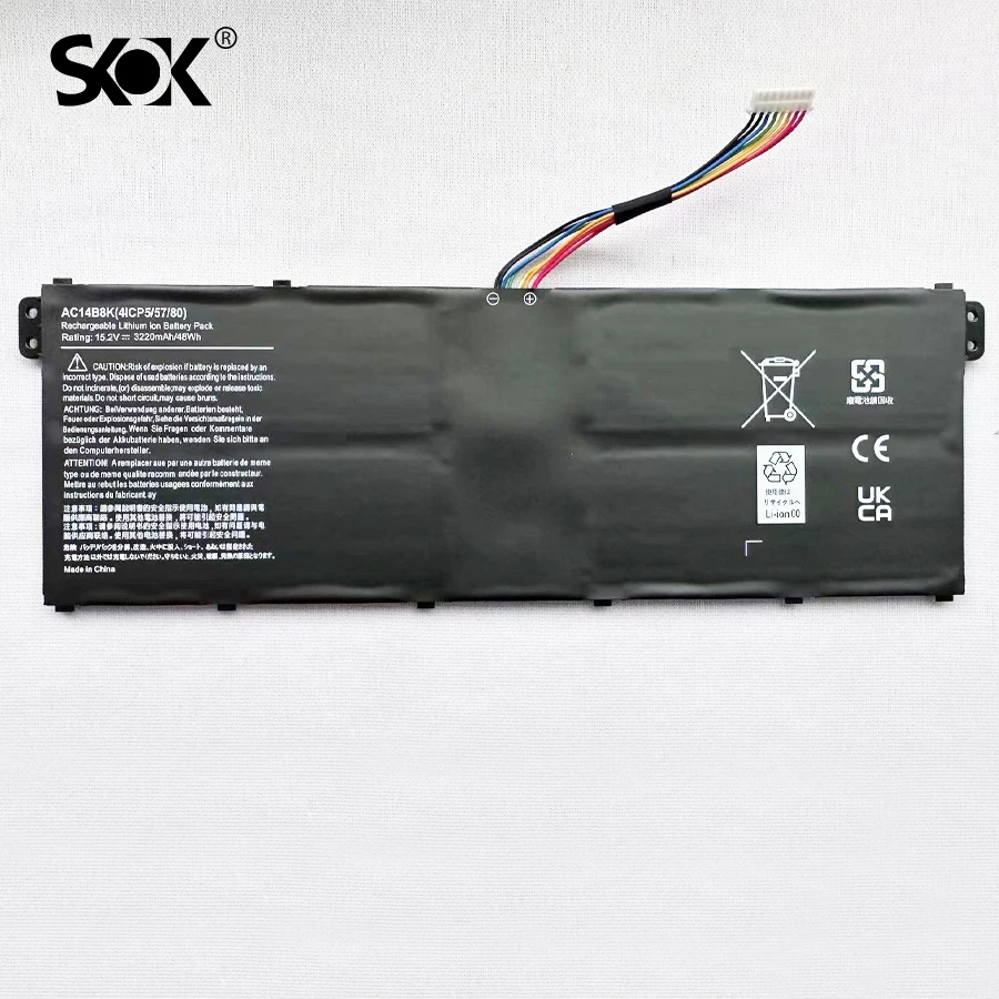 AC14B8K Battery For Acer Aspire CB3-111,CB5-311,ES1-511,ES1-512,ES1-520,S1-521,ES1-531,ES1-731,E5-771G,V3-371,V3-111