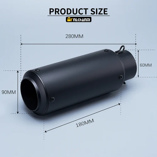 Imagen 2 del producto Silenciador de motocicleta de carreras de 60mm, tubo de proyecto de escape SC para r3 gy6 R1 gsxr125 fz6 mt07 z125 z250