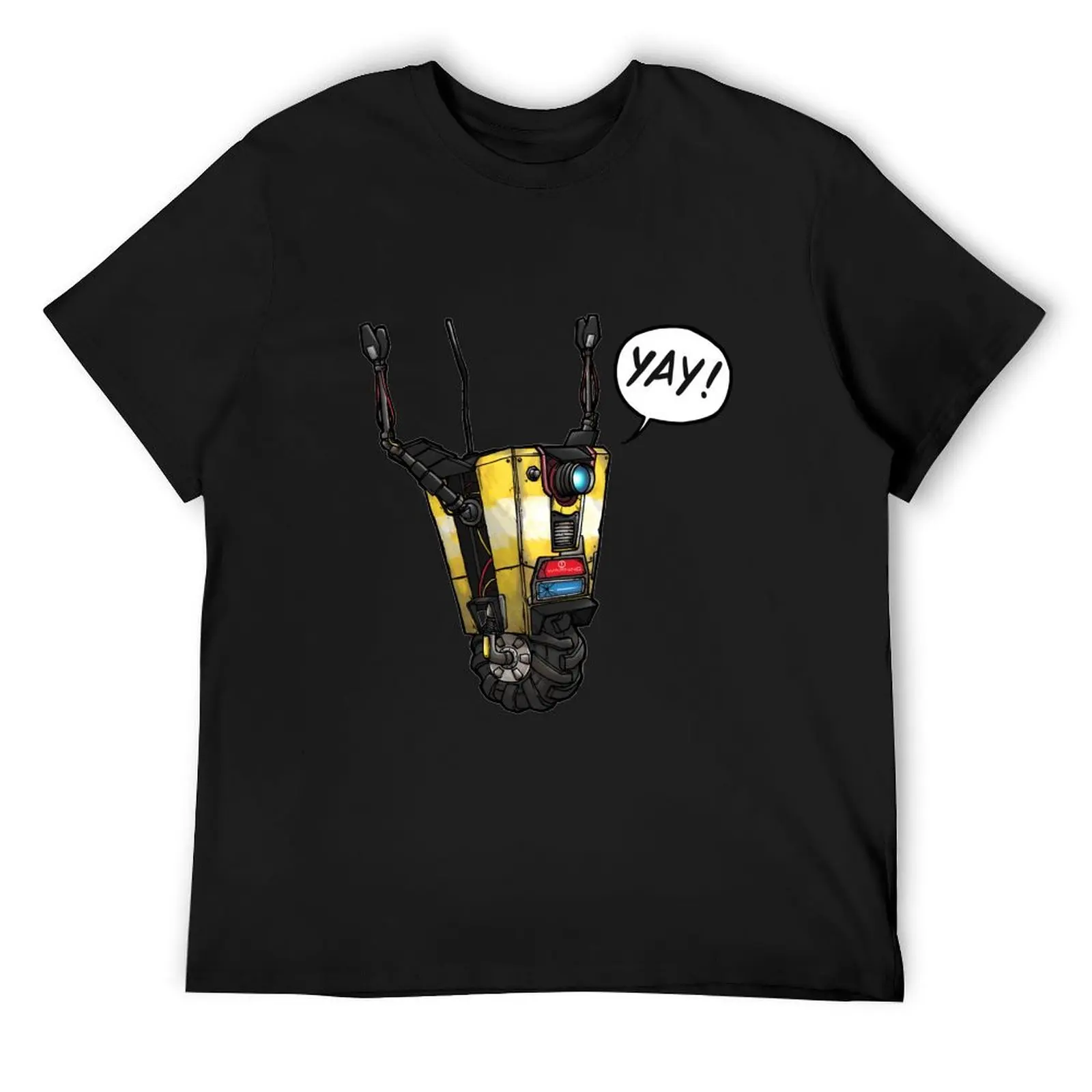 

Happy Claptrap T-Shirt customs blue archive korean fashion mens workout shirts