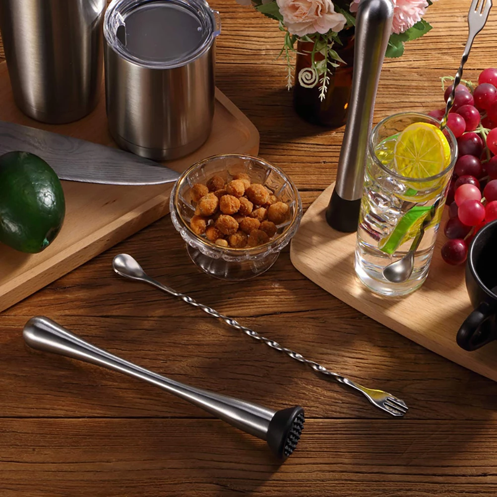 

4pcs Stainless Steel Cocktail Tools Set Leakproof Bartender Kit For Home Bar Party Shaking Straining Easy Clean Mirror