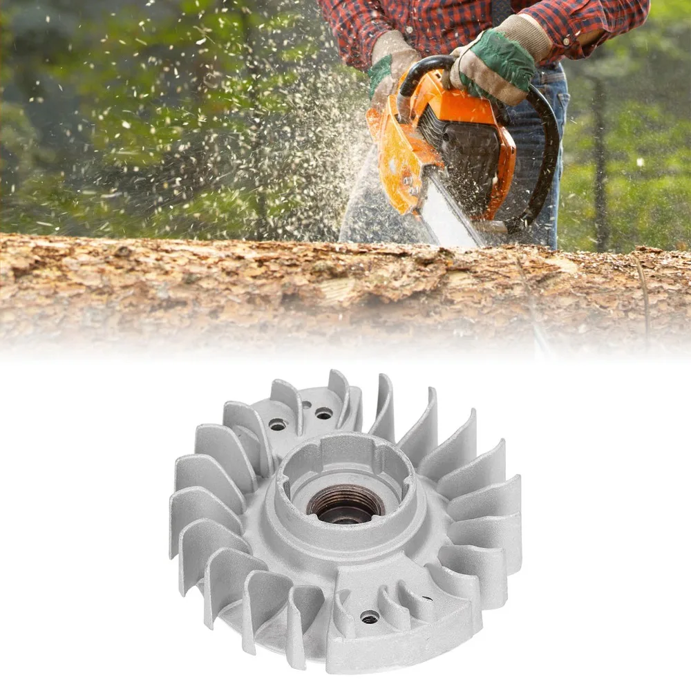 High Accuracy Chain Saw Flywheel High Hardness Aluminium Alloy Fly Wheel Accessory Compact Grey for STIHL 044 MS440