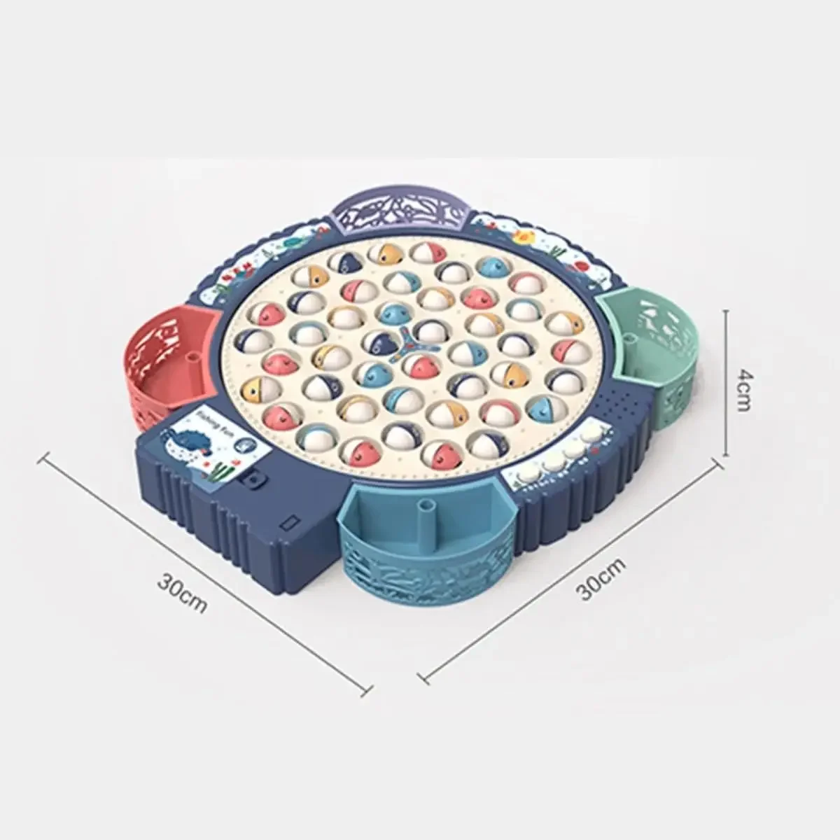 Montessori Toys Magnetic Fishing for Kids Toddlers Rotating Pond with Music & Lights Learning  Child Board Games Gifts